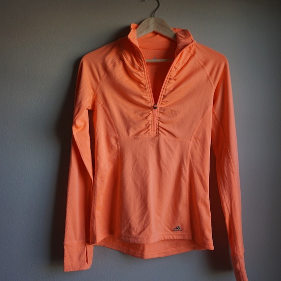 Adidas Women's Small Climalite Peach Run 1/4 Zip - Picture 1 of 8